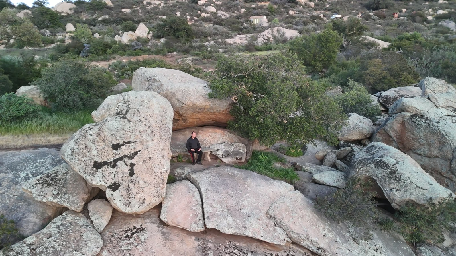 Meditator at the stones